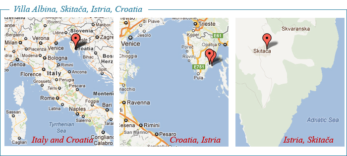 Istrian Country Villa, Albina, Map